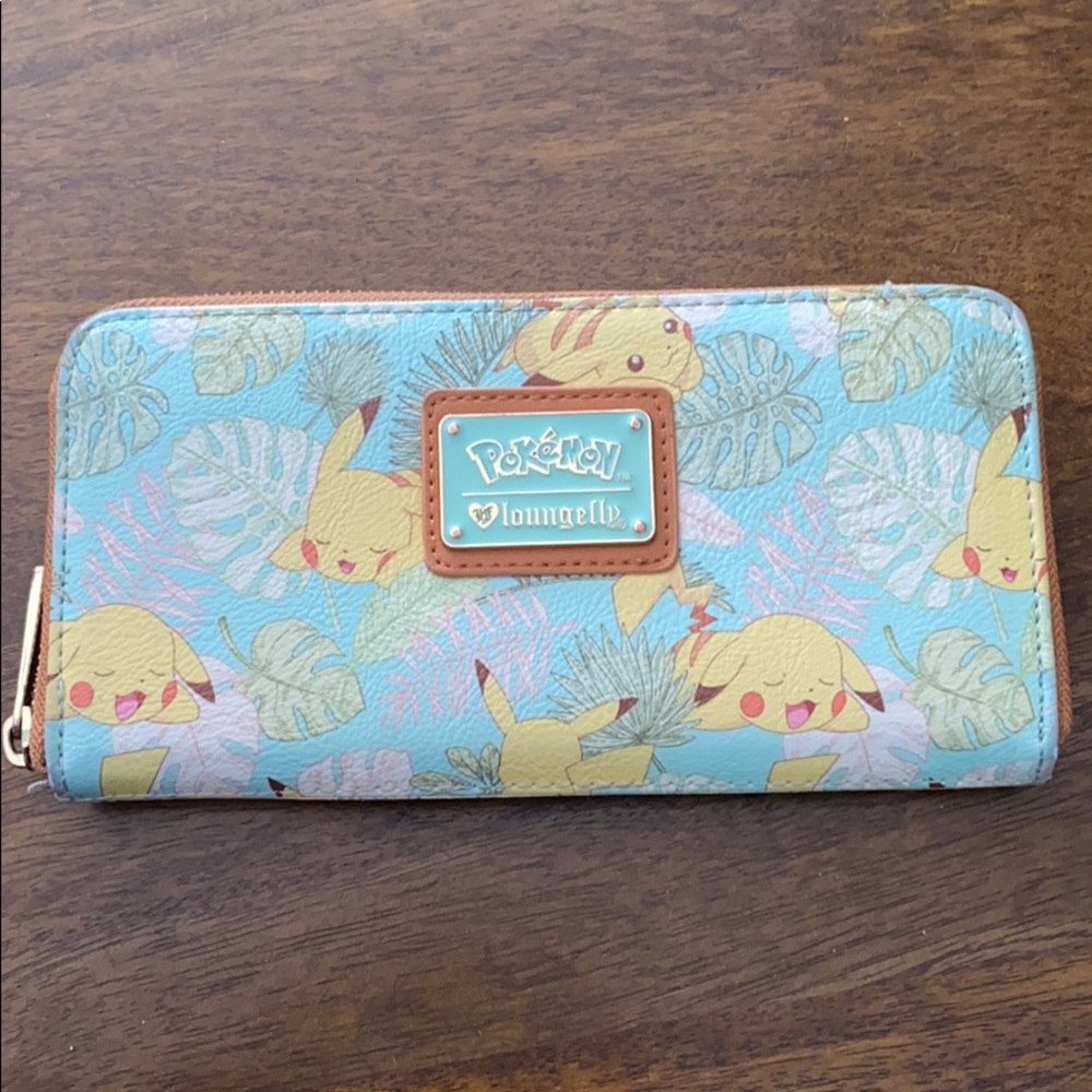 Loungefly Pokemon Pikachu Leaves Zip-Around Wallet